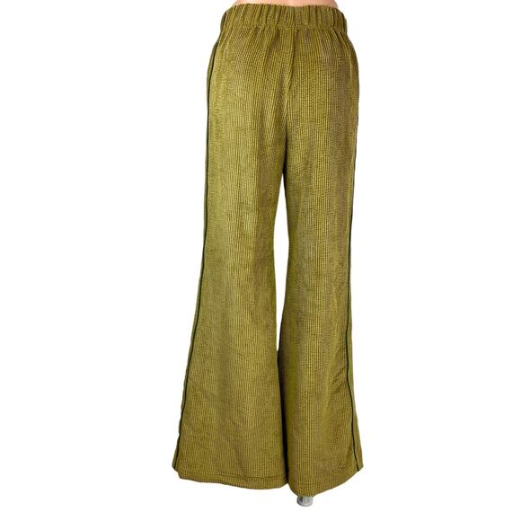 BDG Urban Outfitters Green Corduroy Flared Wide Leg Pull On Ankle Pants Size 26 - Picture 8 of 8